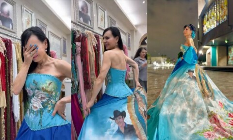 Maribel Guardia conmueve con su reacción al ver el vestido guadalupano que incluía a su hijo